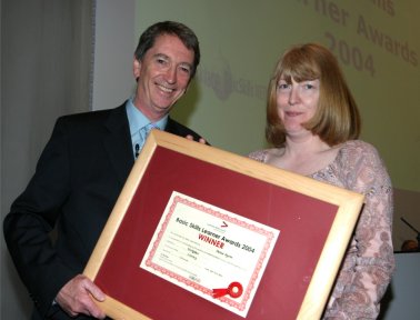 Denise Byrom was pleased to accept the award for ‘Workplace Literacy’